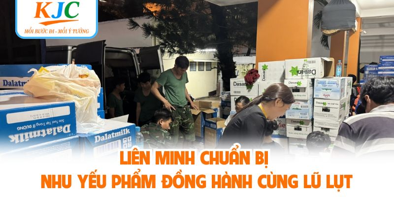 Liên minh chuẩn bị nhu yếu phẩm đồng hành cùng lũ lụt
