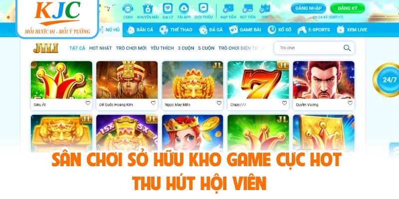 Sân chơi sở hữu kho game cực hot thu hút hội viên